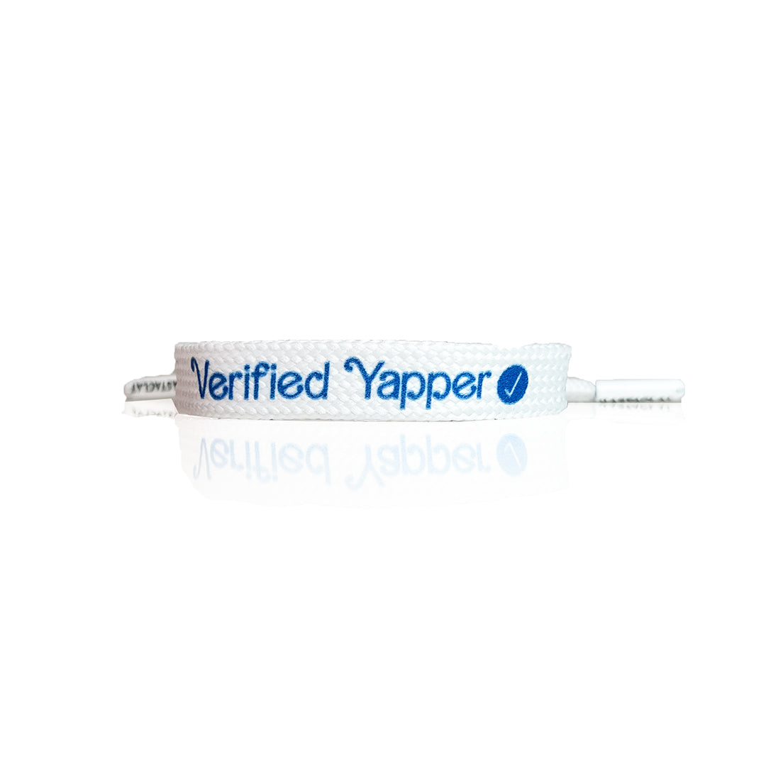 "Verified Yapper" Printed Single Lace Bracelet