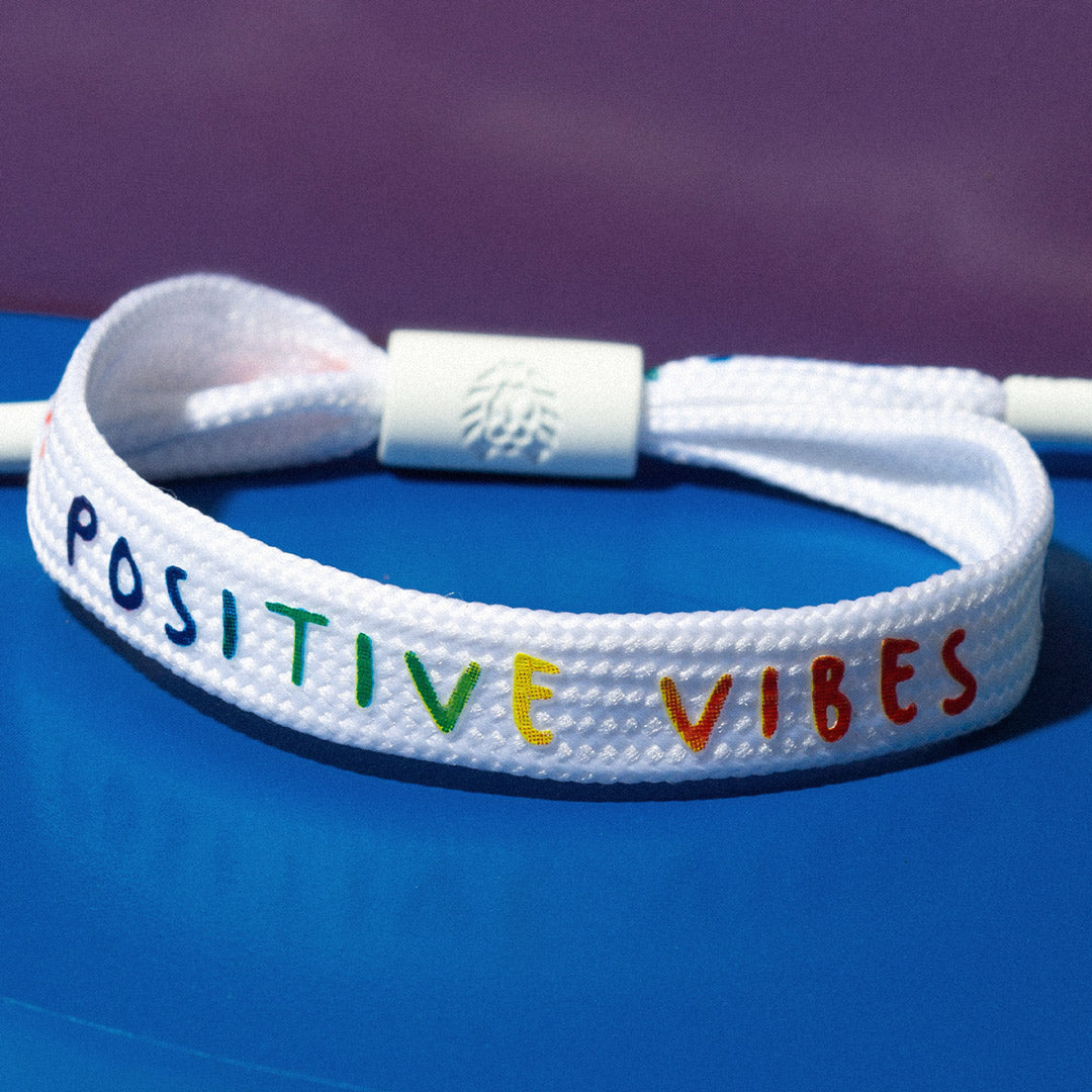PRIDE "Positive Vibes" Printed Single Lace Bracelet