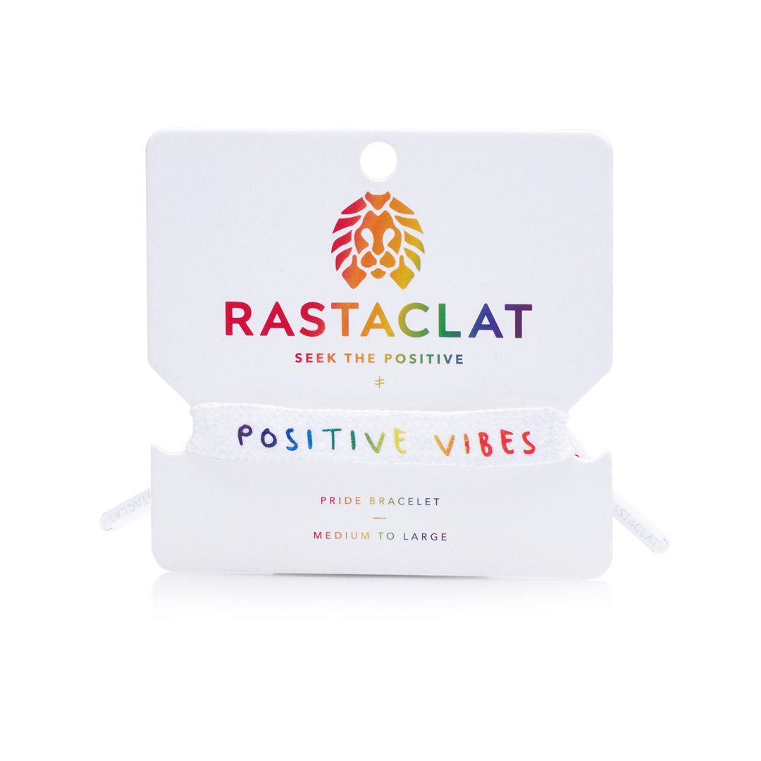 PRIDE "Positive Vibes" Printed Single Lace Bracelet