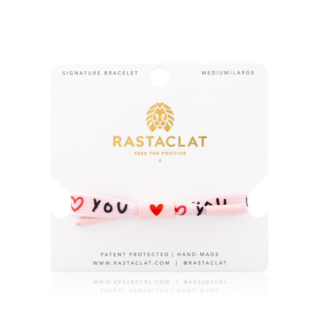 "I Love U" Printed Single Lace Bracelet