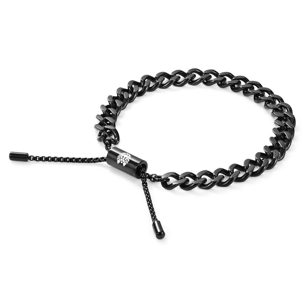 Black 8MM Cuban Link Bracelet Rastaclat Seek The Positive
