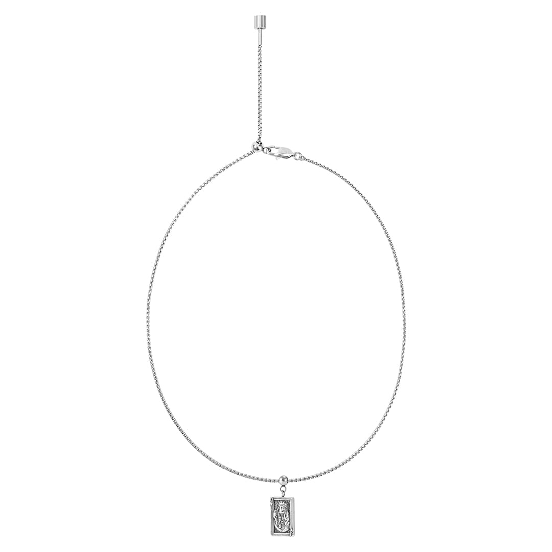 CLÀT Skeleton Queen Card Box Chain Necklace