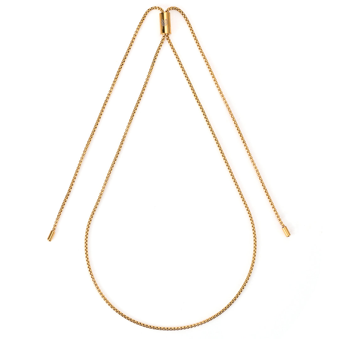 Adjustable gold fashion chain necklace