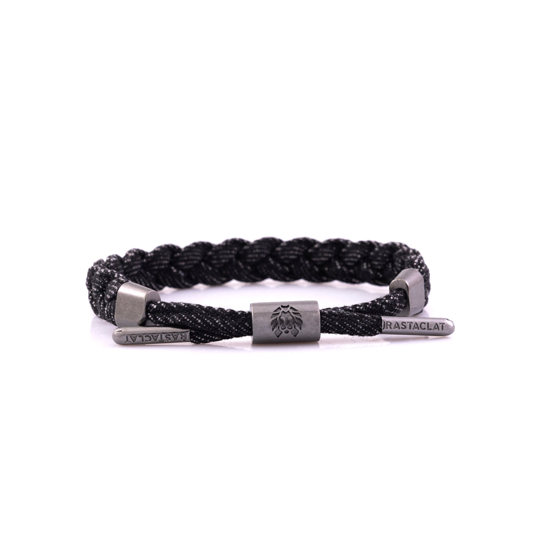 "Onyx Denim" Braided Bracelet