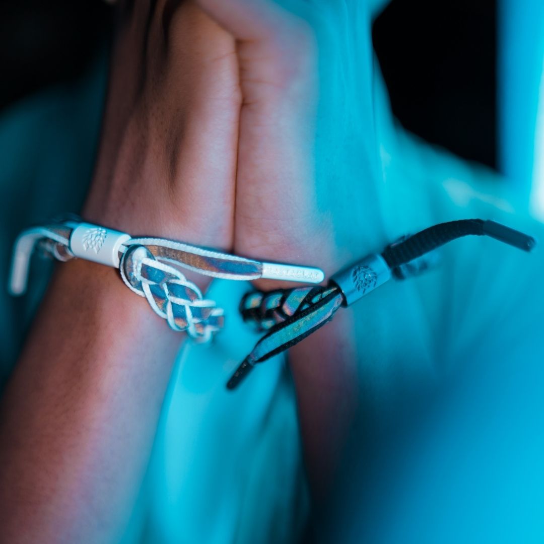 "Aurora" Reflective Braided Bracelet