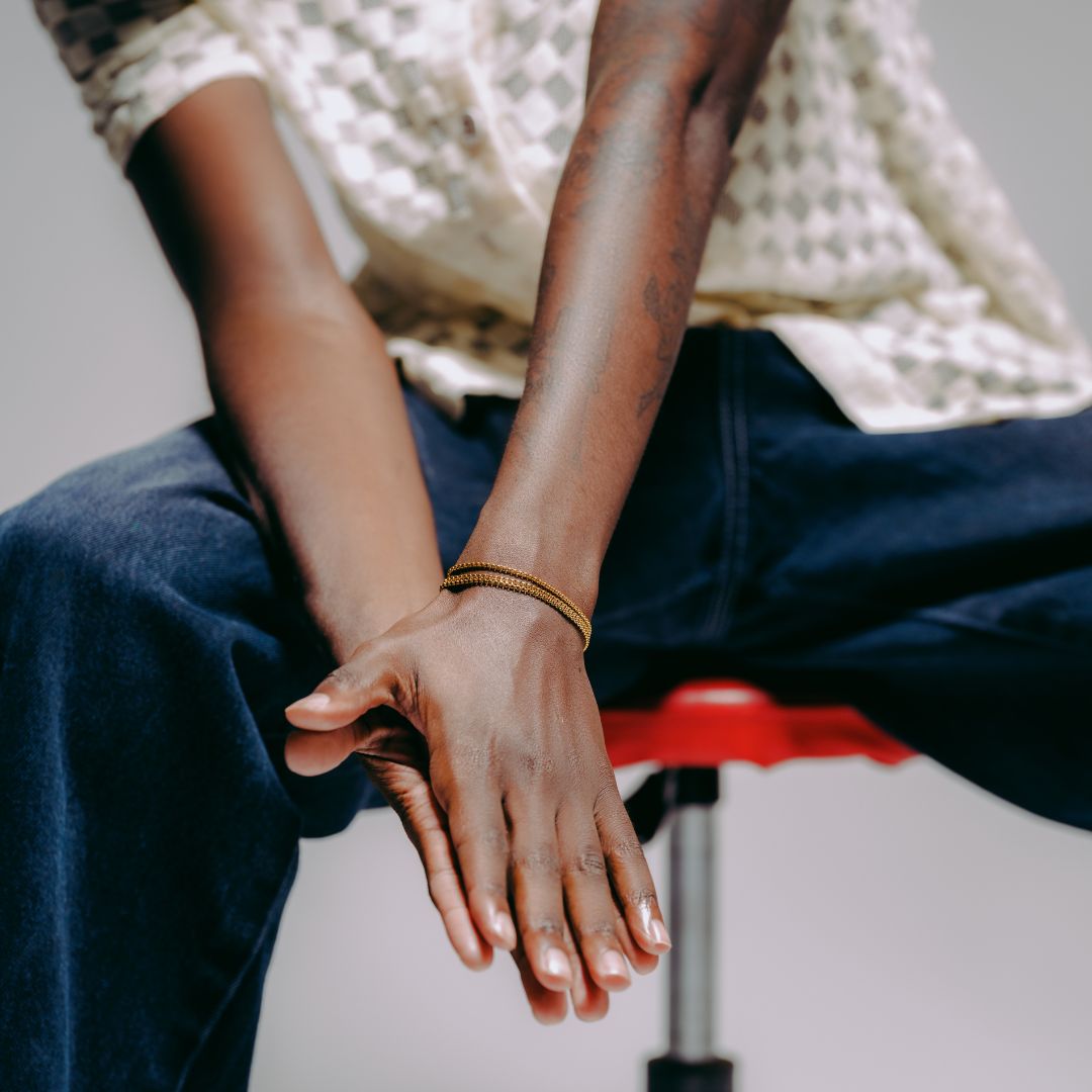 CLÀT Box Chain Necklace + Triple Wrap Bracelet