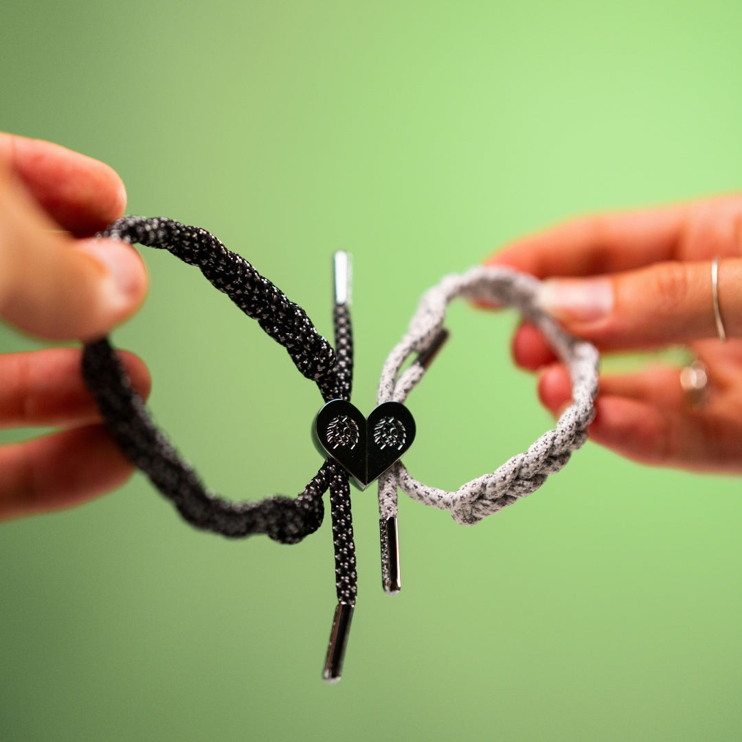 "Chromates" Magnetic Heart Bracelet Set