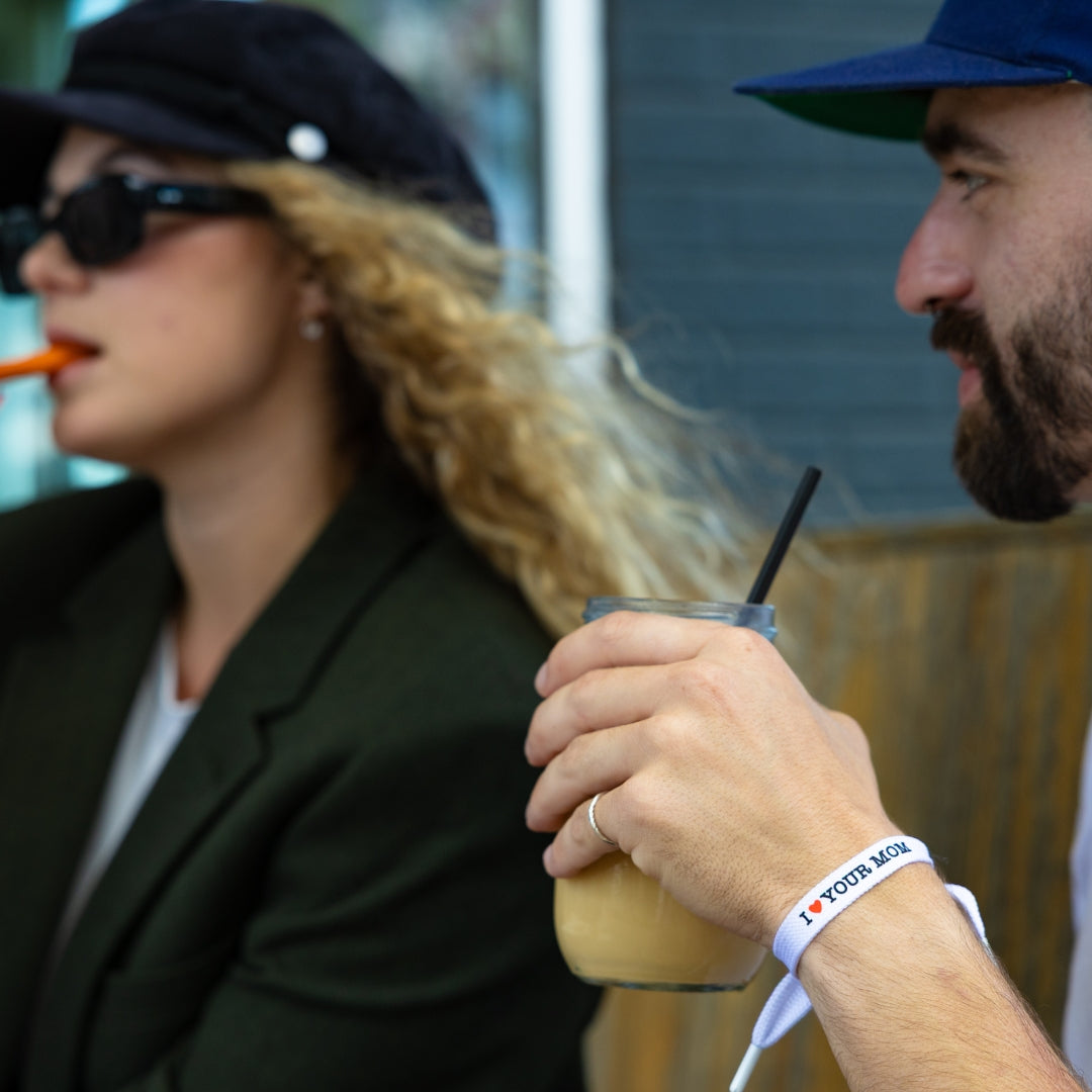 "I Love Your Mom" Printed Single Lace Bracelet