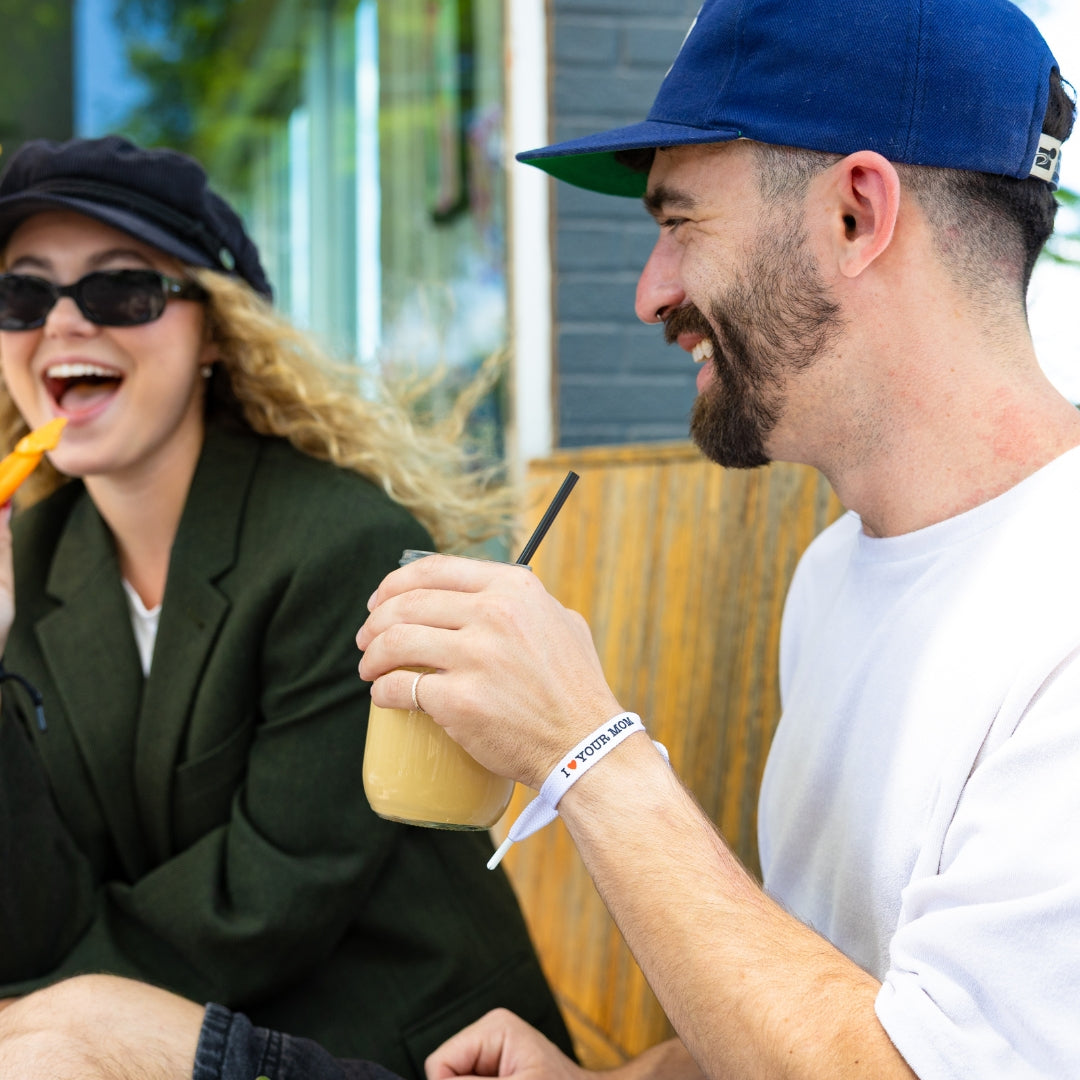 "I Love Your Mom" Printed Single Lace Bracelet