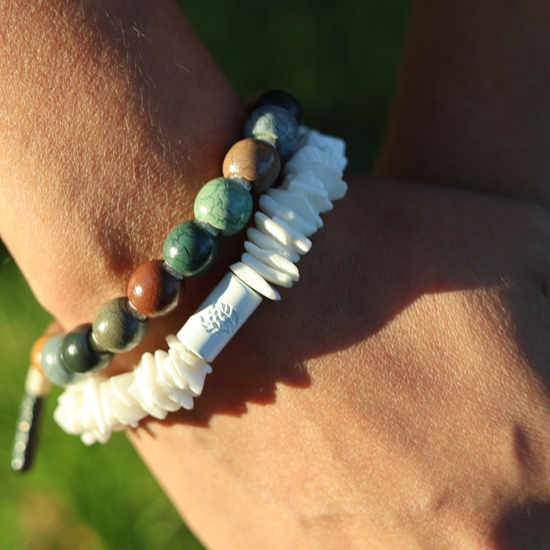 "Karma Marbled" Beaded Bracelet