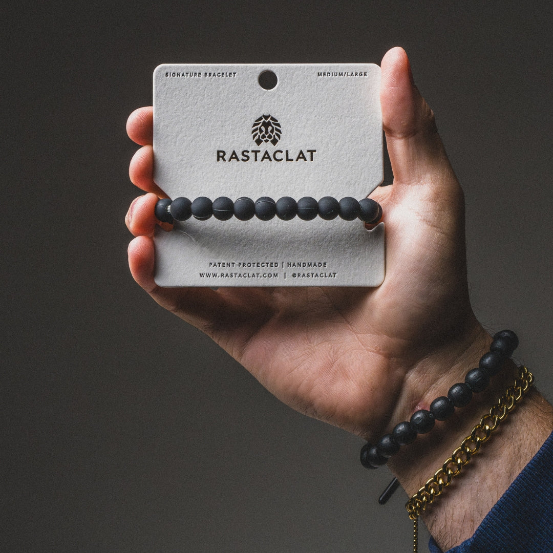 "Karma Rubberized" Beaded Bracelet