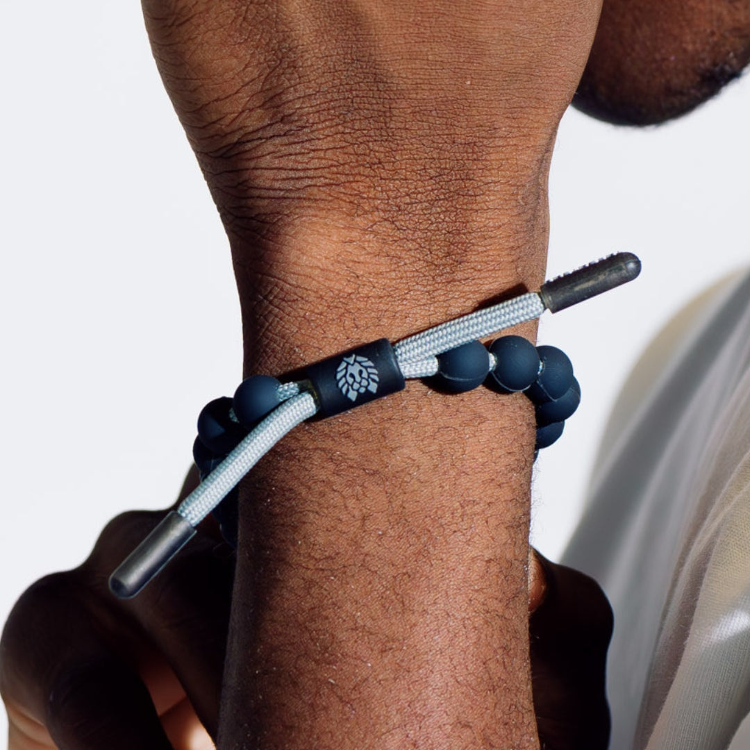 "Karma Rubberized" Beaded Bracelet