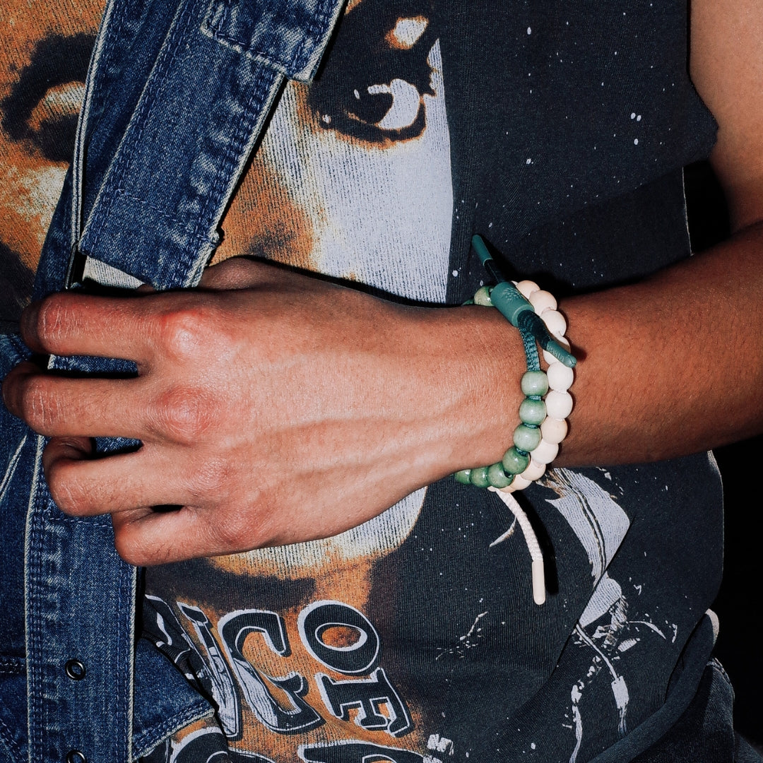 "Karma II Sage" Beaded Bracelet