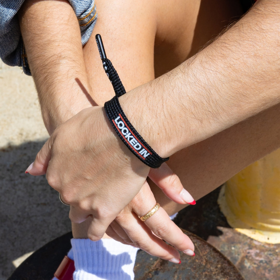 "Locked In" Printed Single Lace Bracelet