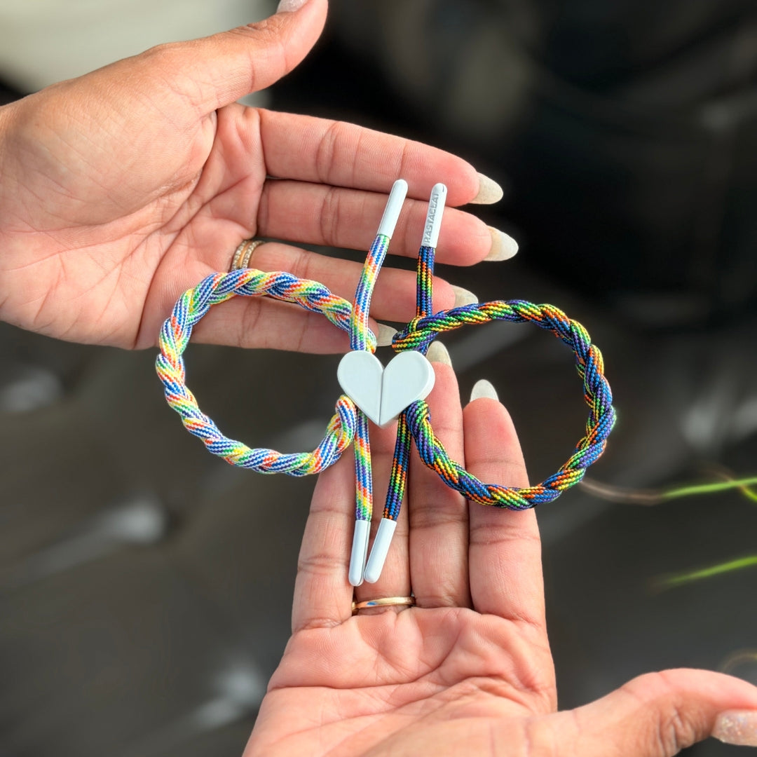 "Prism" Magnetic Heart Bracelet Set