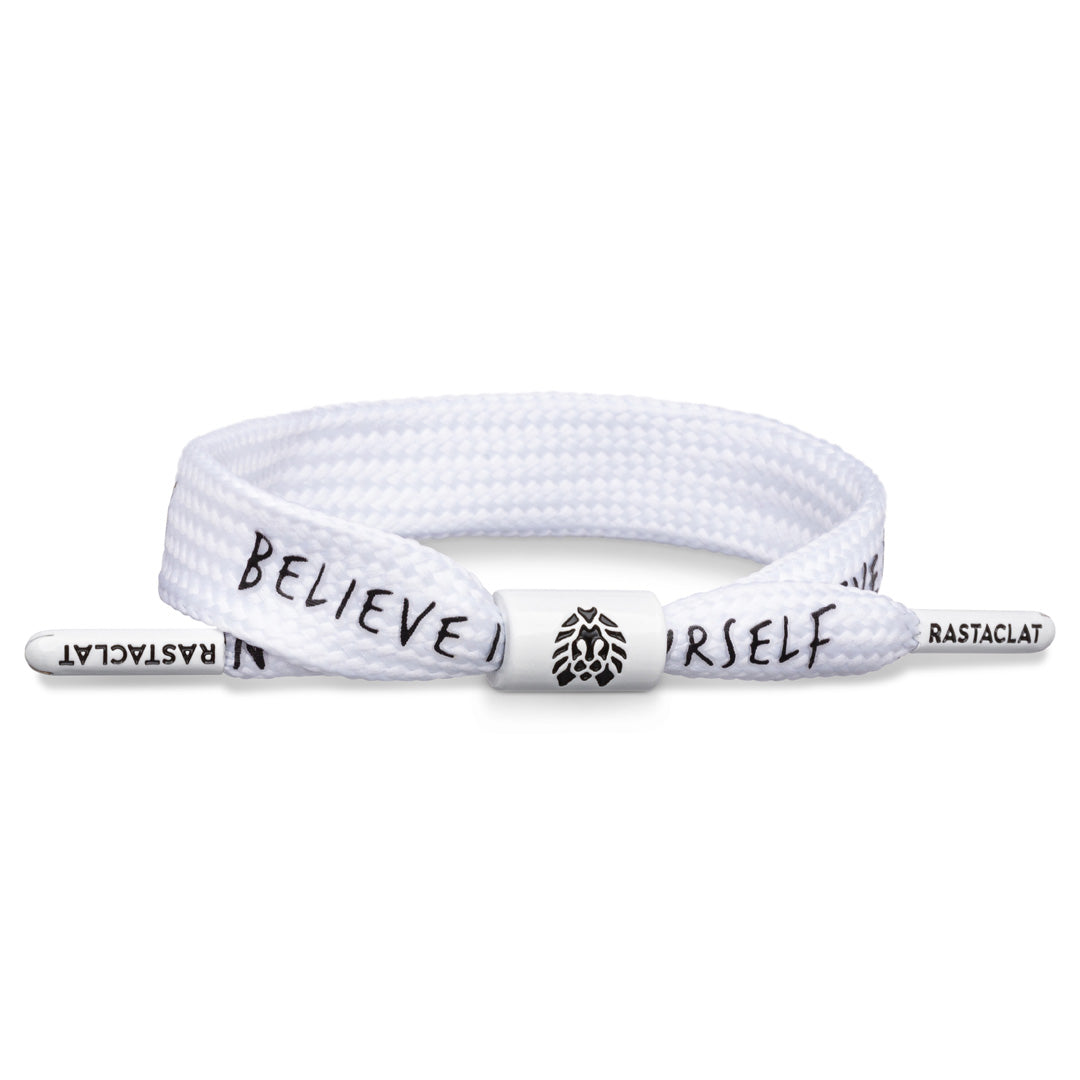 "Believe in Yourself" Printed Single Lace Bracelet