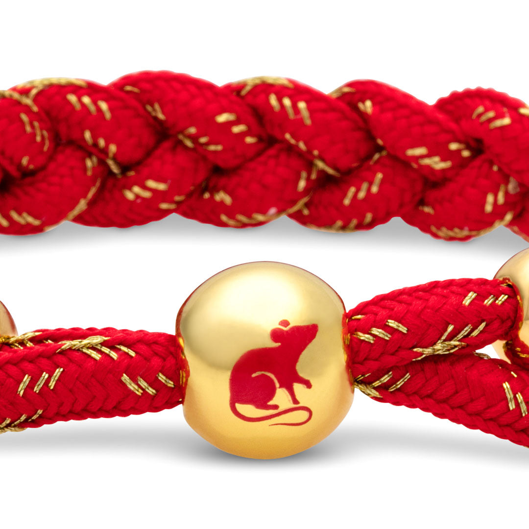 Rat Lunar New Year Braided Bracelet