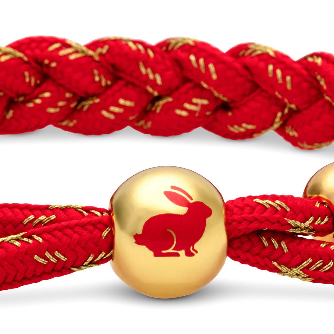 Rabbit Lunar New Year Braided Bracelet