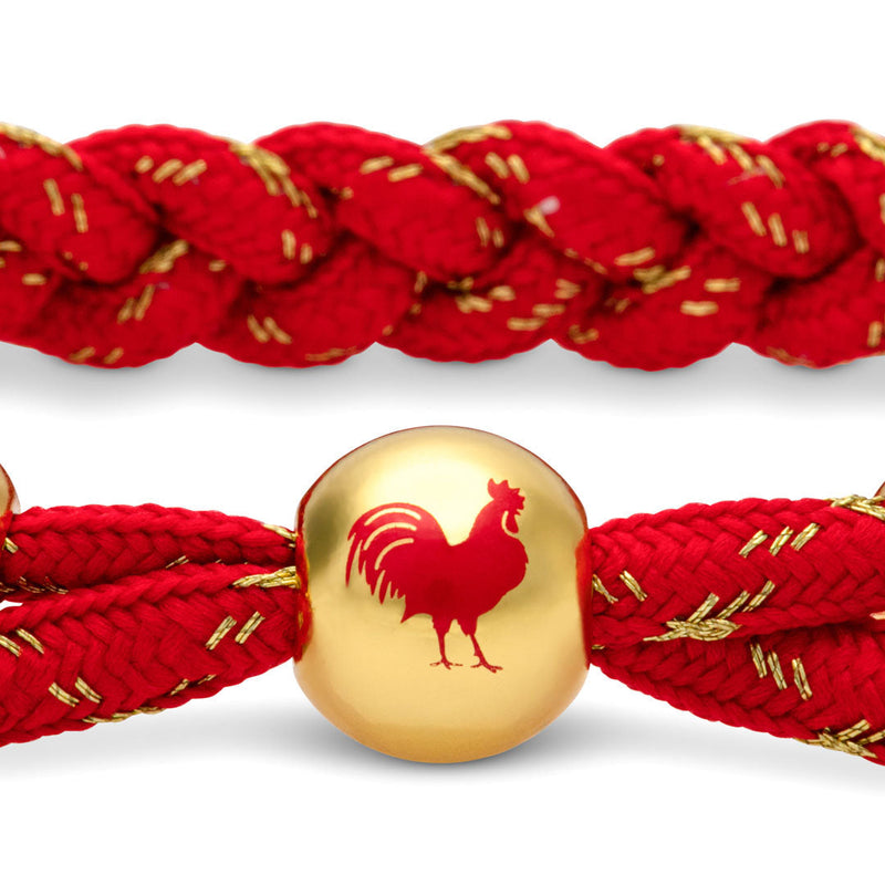 Lunar New Year Rooster Braided Bracelet