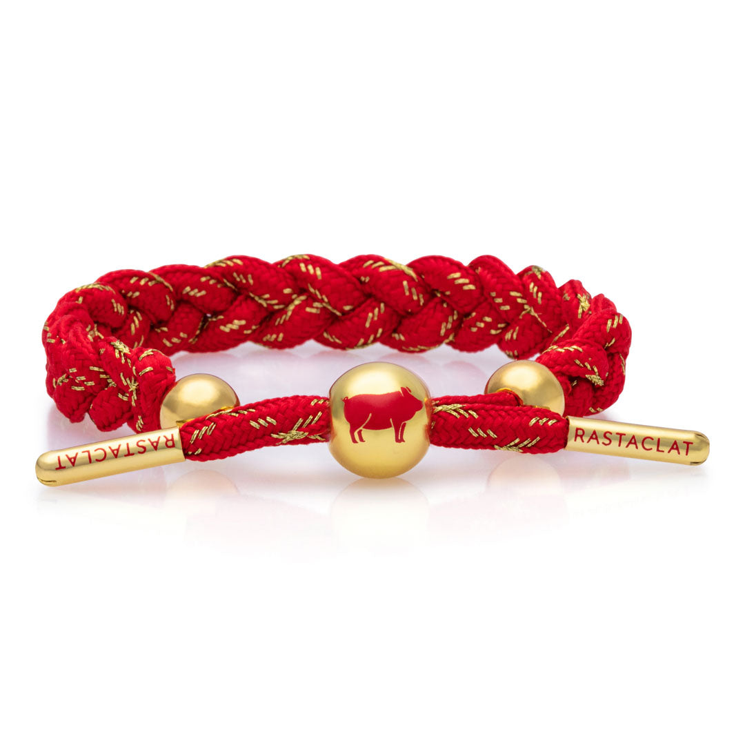 Pig Lunar New Year Braided Bracelet