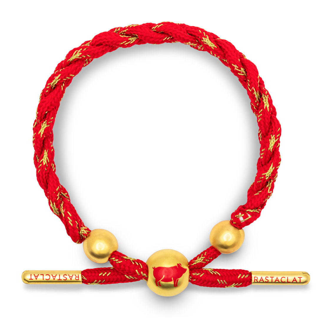 Pig Lunar New Year Braided Bracelet