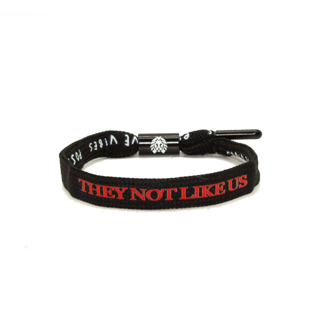 They Not Like Us Printed Single Lace Bracelet