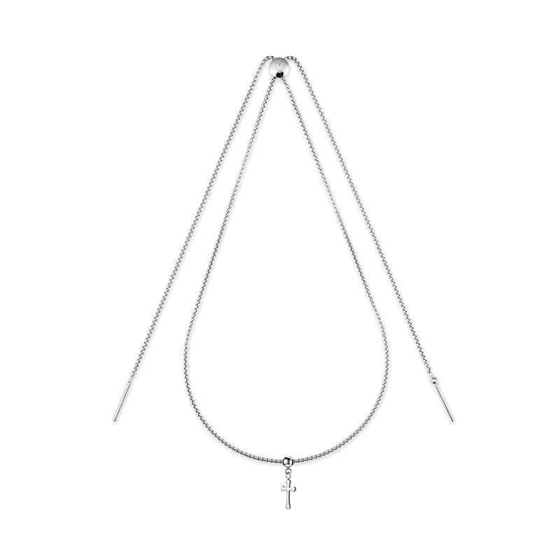 Cross Premium Charm + Silver Base Necklace