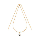 Yin Yang Premium Charm + Gold Base Necklace