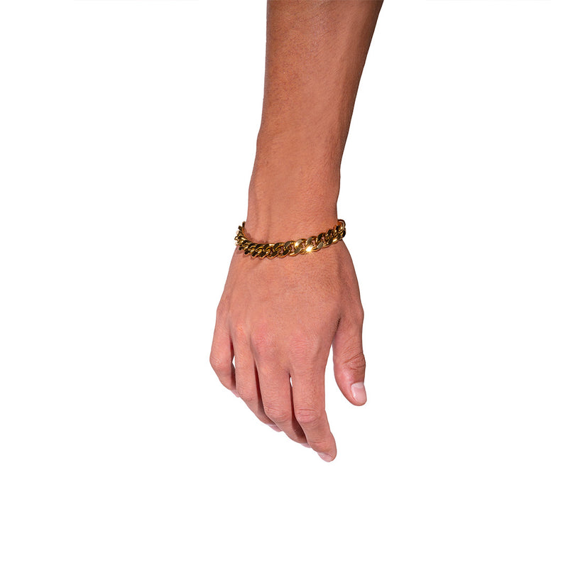 5MM Cuban Link Bracelet in 14K Gold Plated