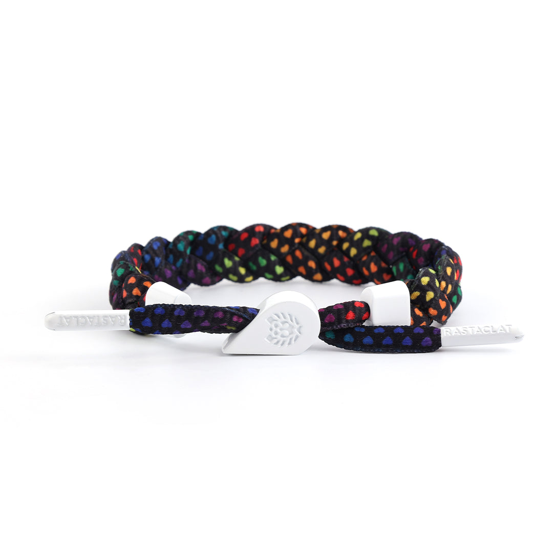 Pride Magnetic Heart Braided Bracelet Set