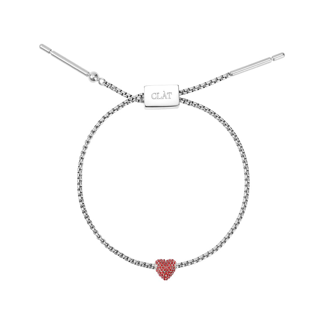 CLÀT Bubble Heart Slider Chain Bracelet