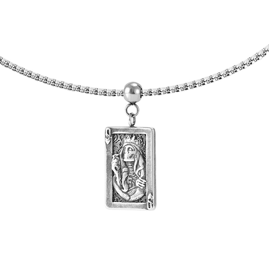 CLÀT Skeleton Queen Card Box Chain Necklace