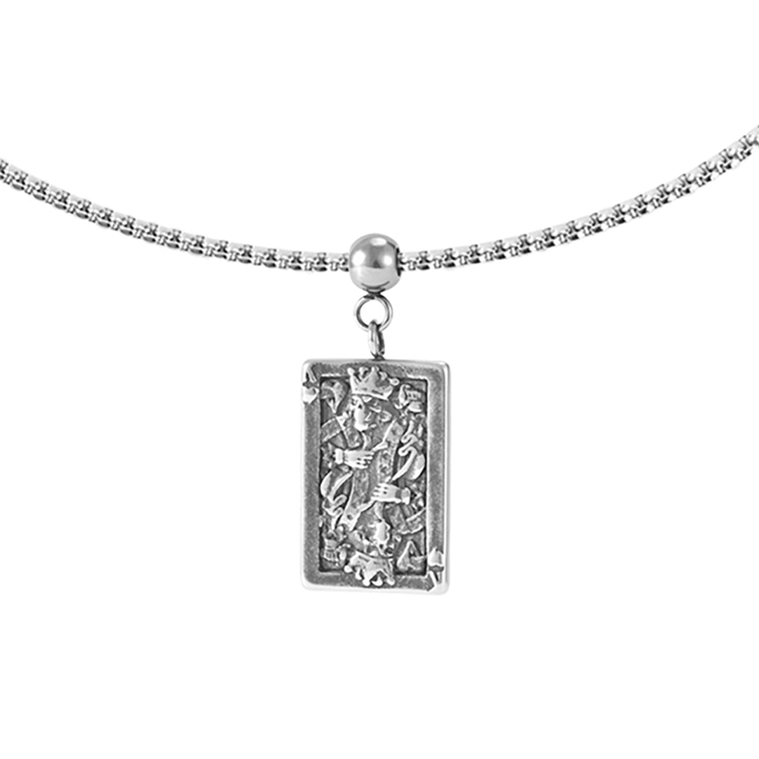 CLÀT Skeleton King Card Box Chain Necklace