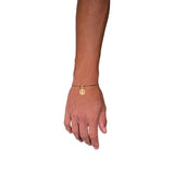 Peace Premium Charm + Gold Base Bracelet