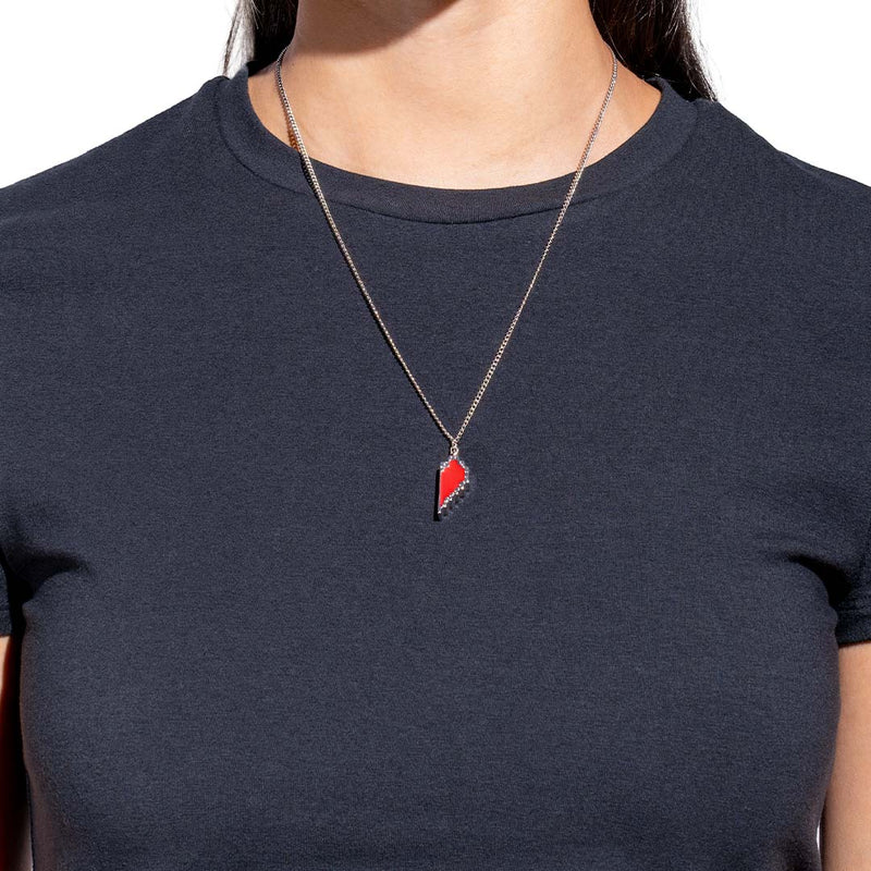 Digital Love Magnetic Heart Necklace