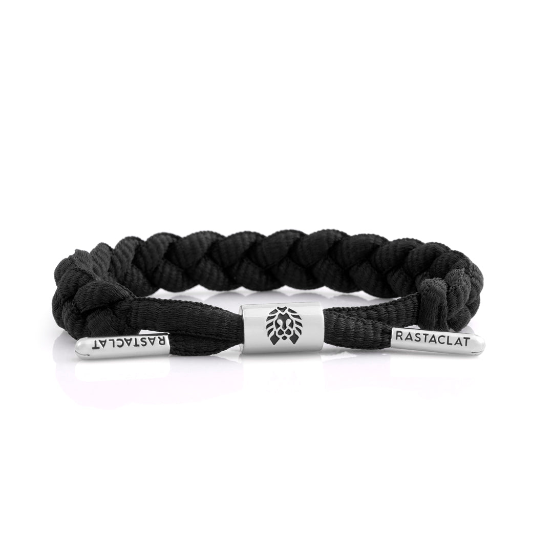 "Onyx Silver" Braided Bracelet