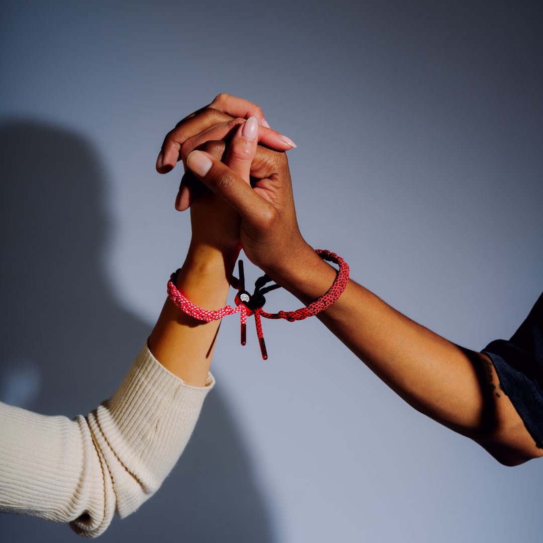 Wrist Rastaclat Red And Black Couple's Magnetic Braided Bracelet