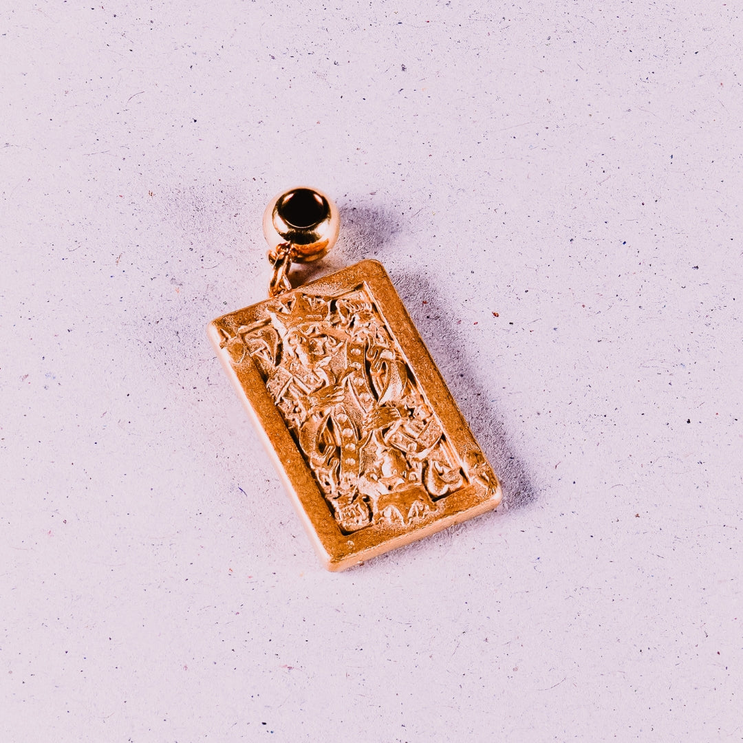 CLÀT Skeleton King Card Box Chain Necklace