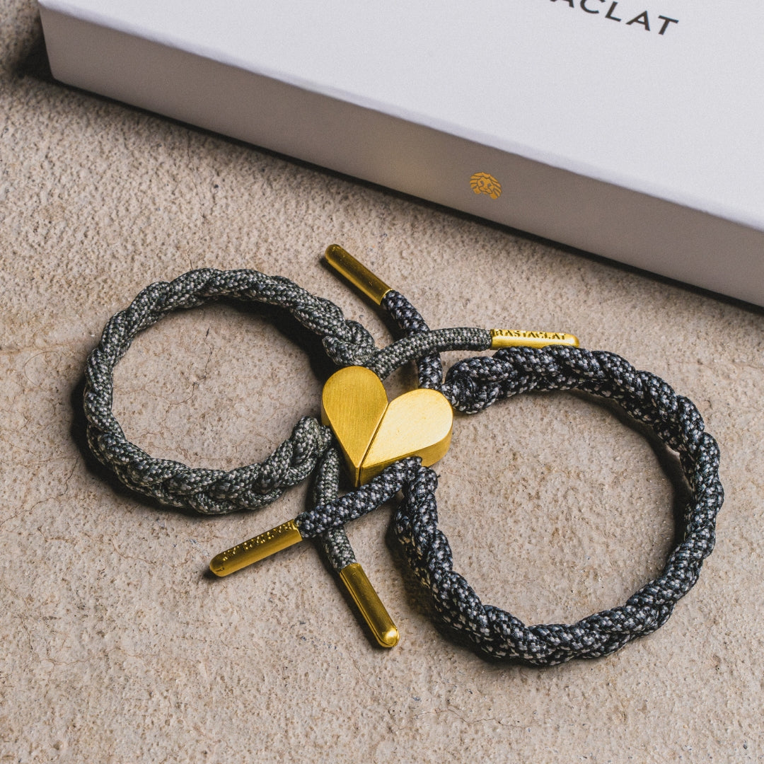 "Tactical" Magnetic Heart Bracelet Set