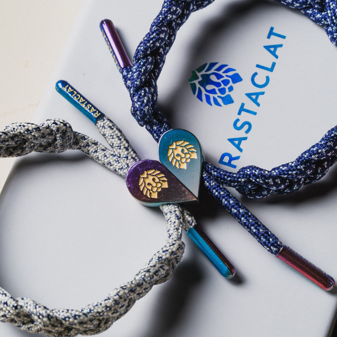 CDL TOKYO Orbit Bracelet Black ブレスレット 青 Ultra Violets Couple's Magnetic Braided Bracelet Set | Rastaclat