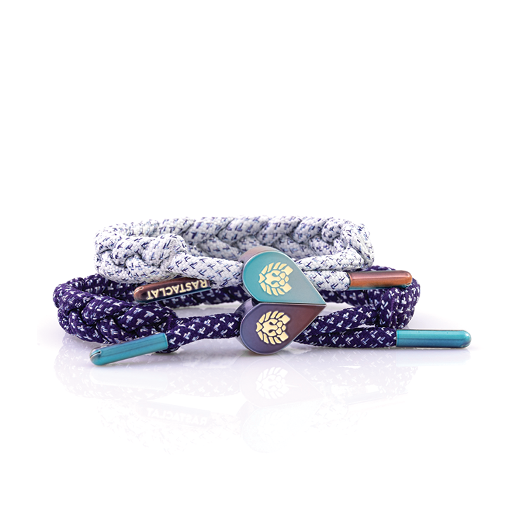 Ultra Violets Couple's Magnetic Braided Bracelet Set